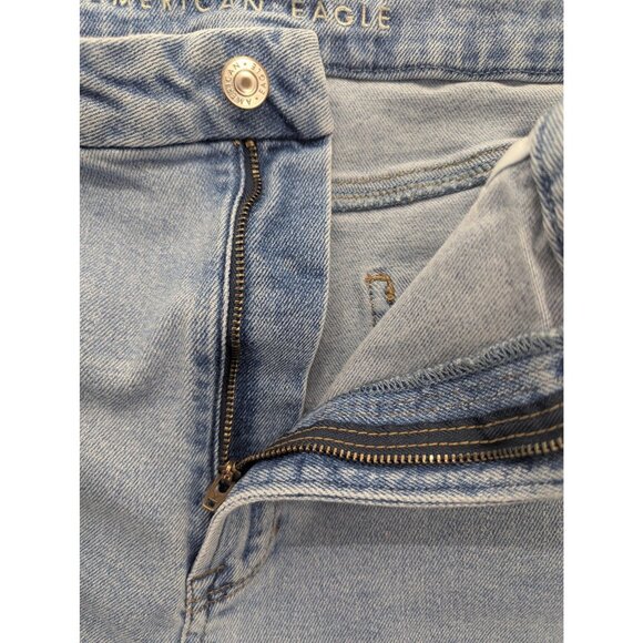 American Eagle Outfitters Curvy Mom Jeans Womens 18 Light Wash High Rise Stretch - Picture 12 of 16